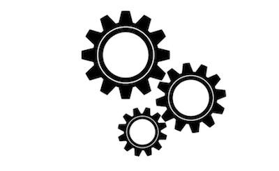 A drawing of gears