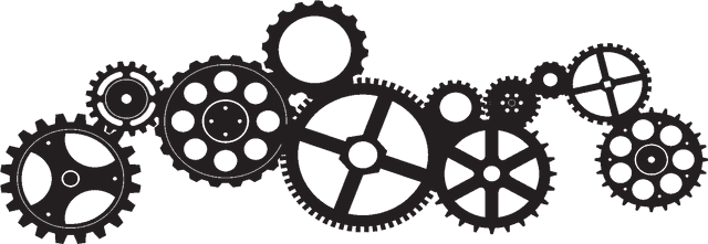 A drawing of gears